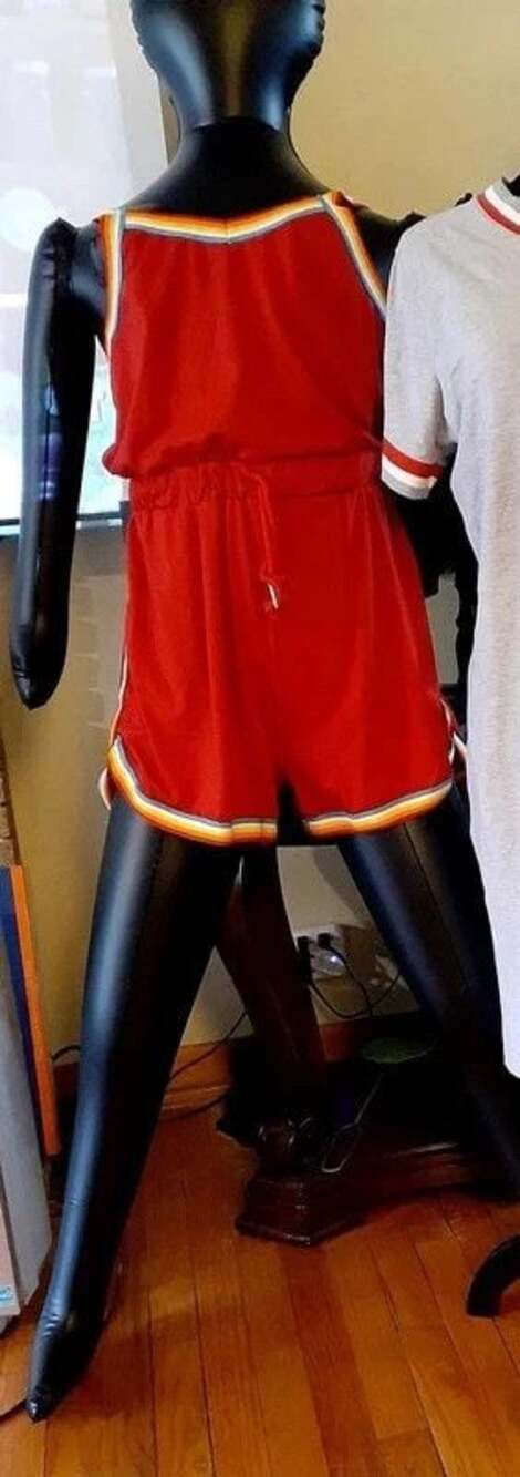 Striped Tri Waist Cami Romper 1XL (14)